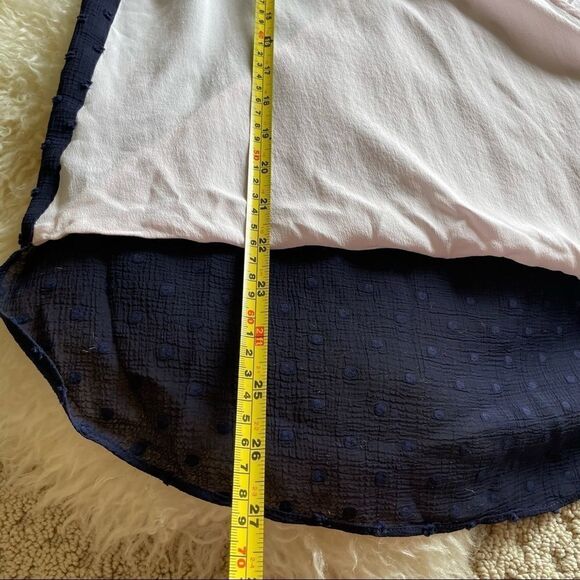 NWT L’AGENCE Perry Sheer Silk Two-Tone V-Neck Criss-Cross Blouse Size S - Picture 13 of 13